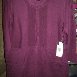 womens size XL burgundy  wine sweater dress NWT